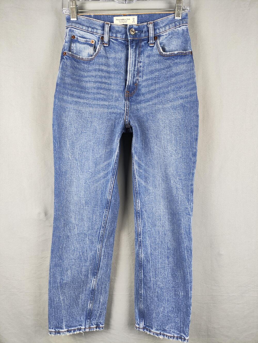 Abercrombie & Fitch Jeans Womens 25 Blue Ankle Straight Ultra High Rise Denim